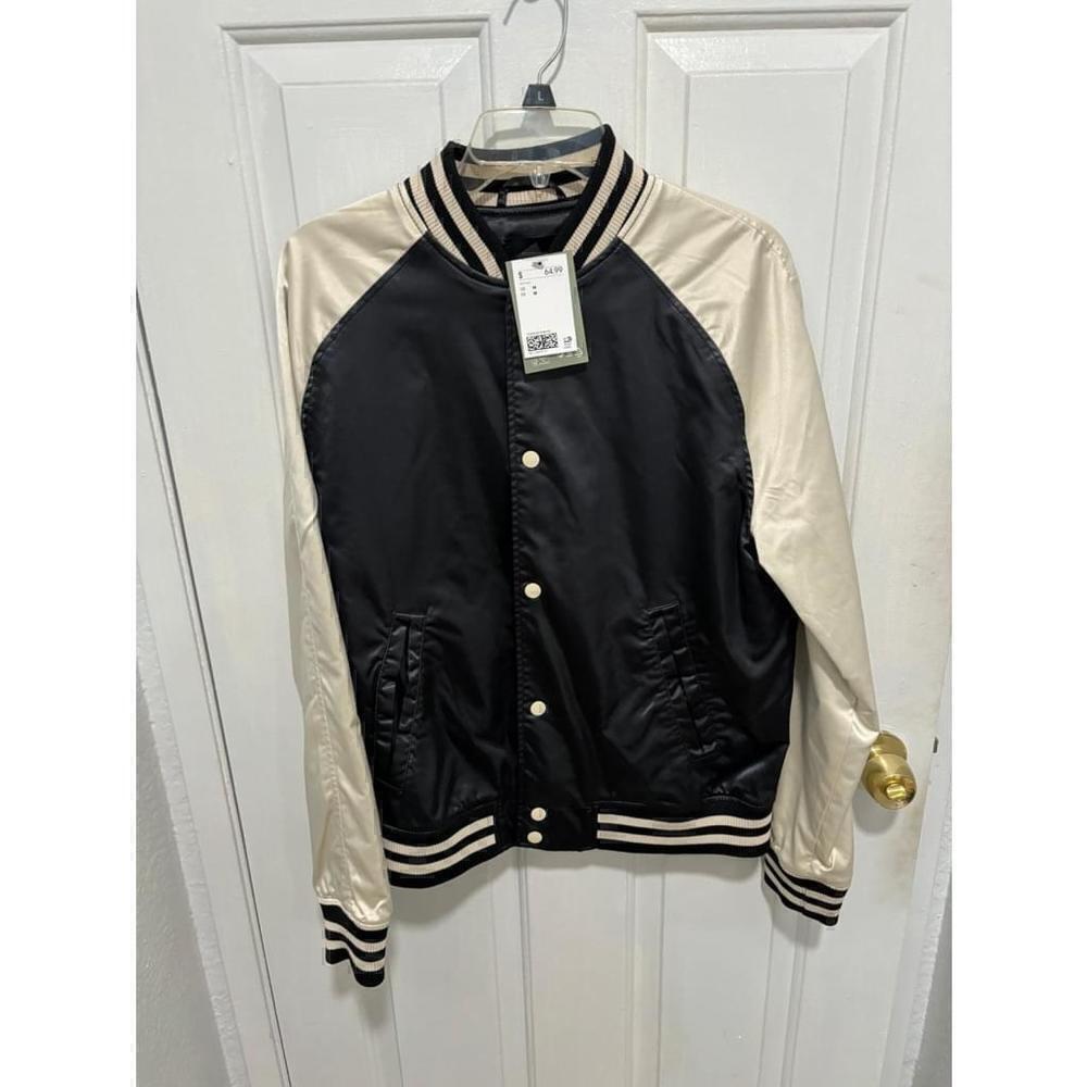 H&M Varsity bomber jacket with buttons size medium NWT